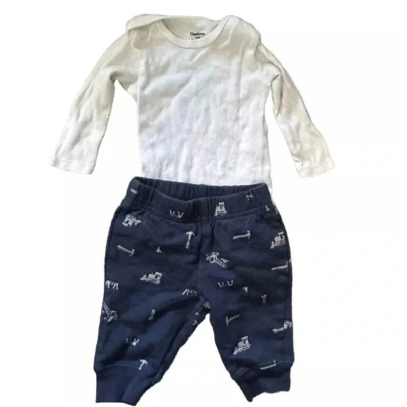 8 Piece Infant Boy Lot 0-3 Months Sleeper Body Suit Pants Hoodie - Picture 2 of 6